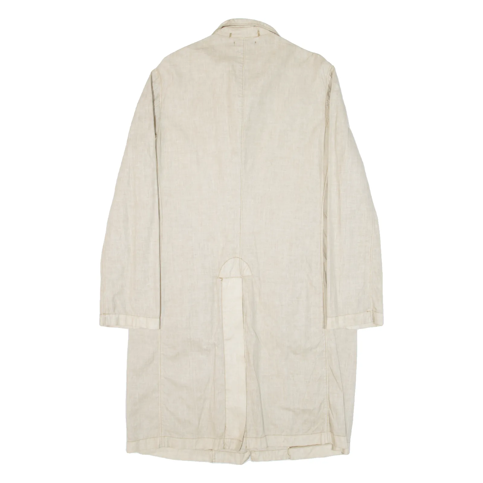 C.P. COMPANY Womens Overcoat Coat Beige Linen L