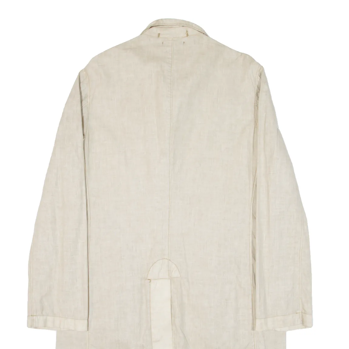 C.P. COMPANY Womens Overcoat Coat Beige Linen L