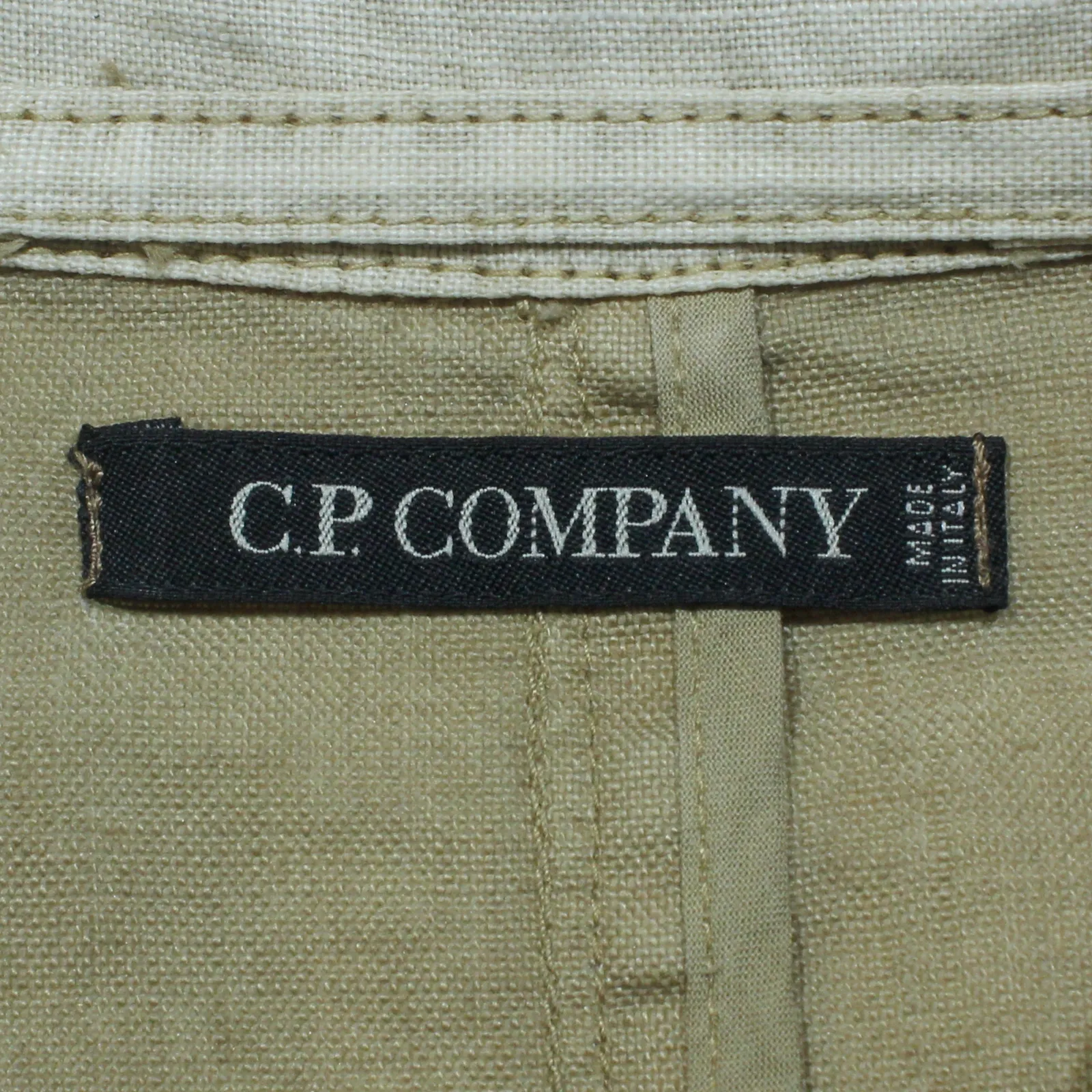 C.P. COMPANY Womens Overcoat Coat Beige Linen L