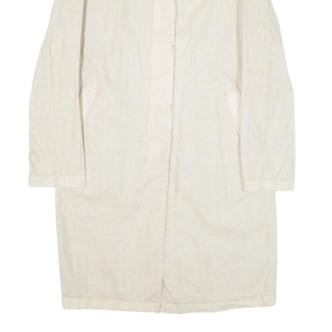 C.P. COMPANY Womens Overcoat Coat Beige Linen L