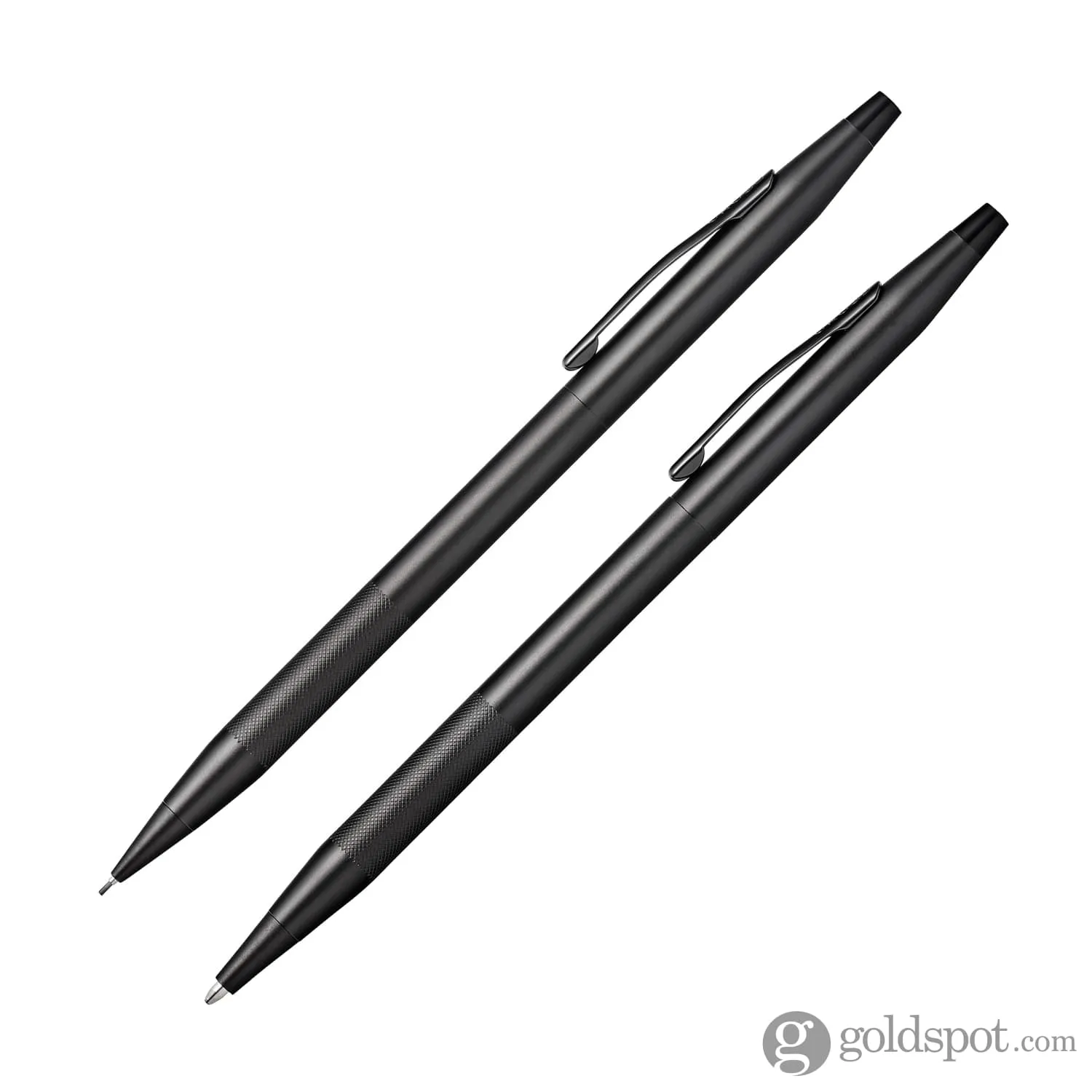 Cross Classic Century Ballpoint Pen & 0.7mm Mechanical Pencil Set in Black PVD with Micro Knurl Grip