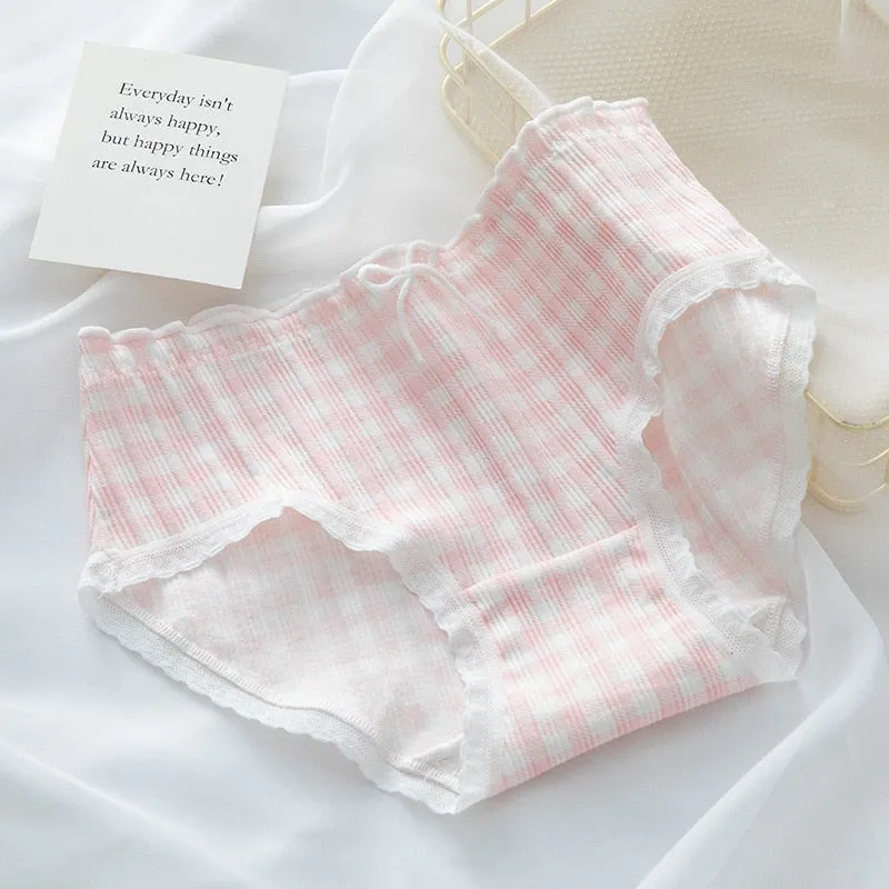 Dainty Pink Plaid Underwear