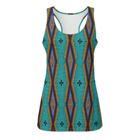 Diamond in the Bluff Turquoise Eco-friendly Women's Tank Top