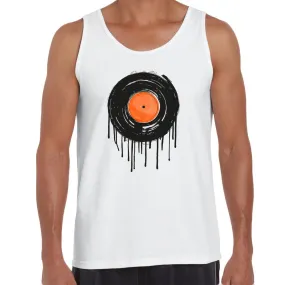 DJ Tee Vinyl Minimal Drum & Bass Novelty Deck Decks Turntable LP Record Unisex Tank Top