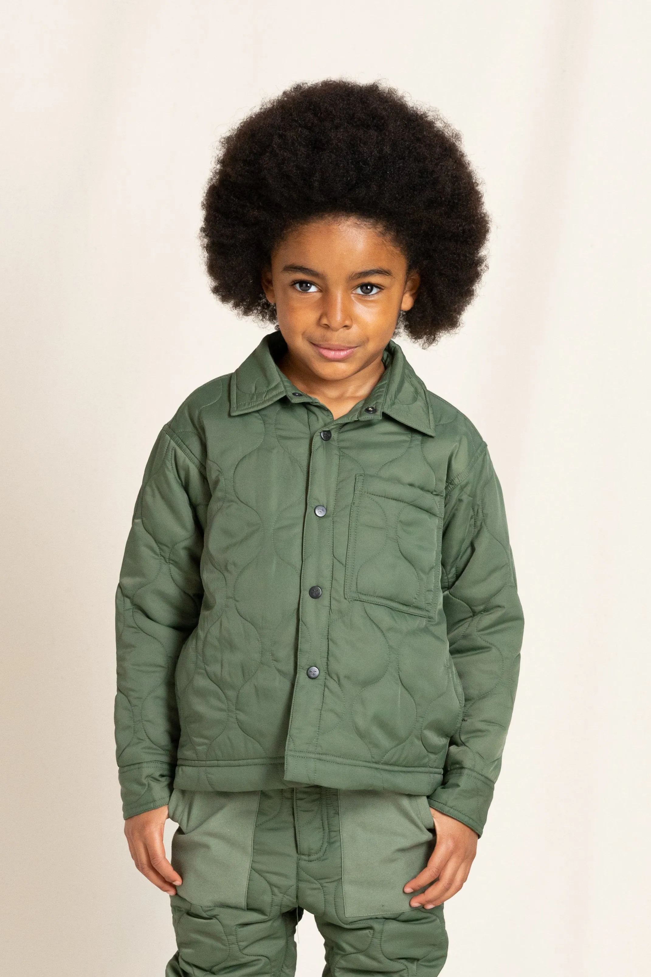 DOVA Khaki Quilt - Warm Long Sleeve Shirt