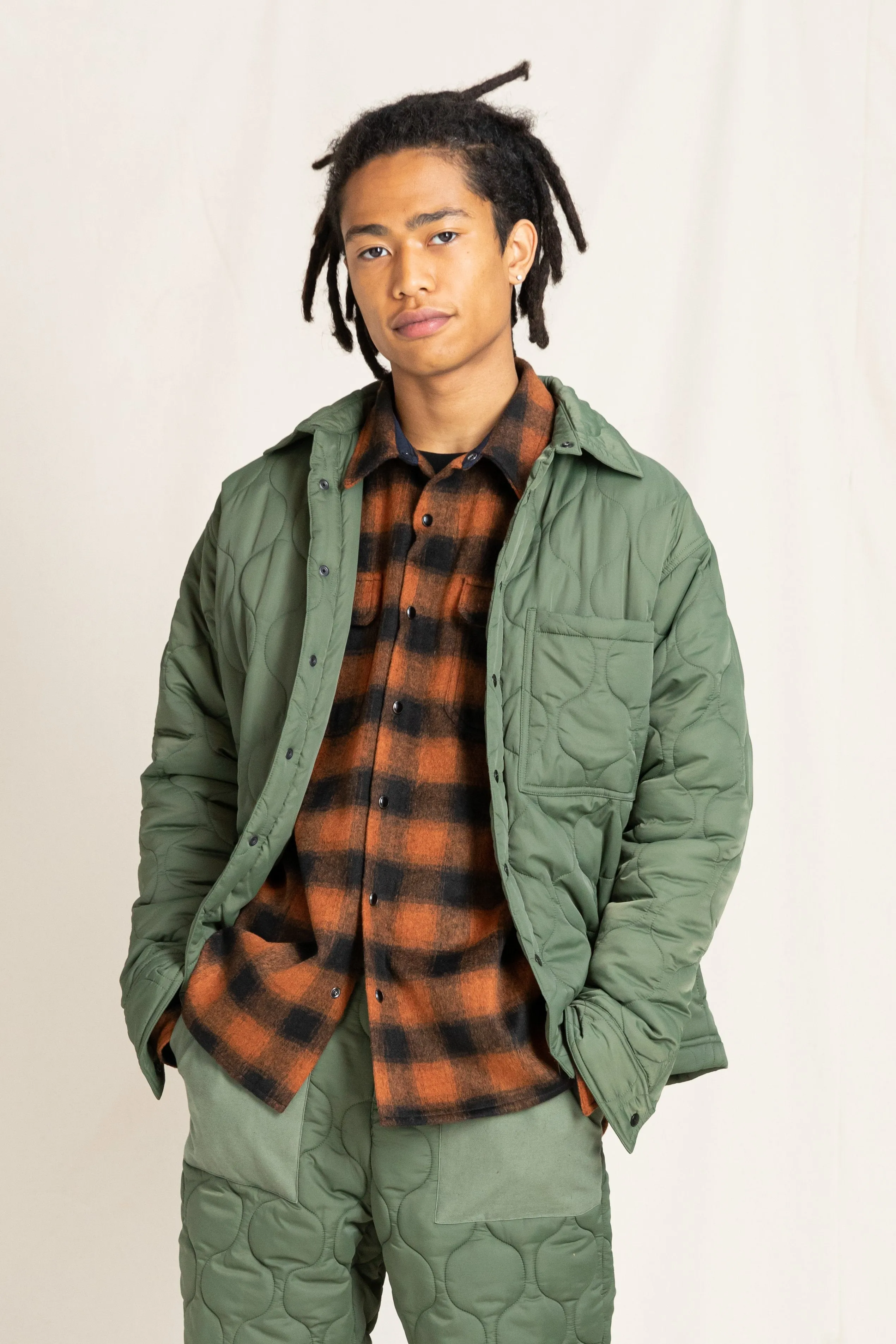 DOVA Khaki Quilt - Warm Long Sleeve Shirt