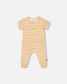 DPD Striped Cotton Jumpsuit in Organic Cotton