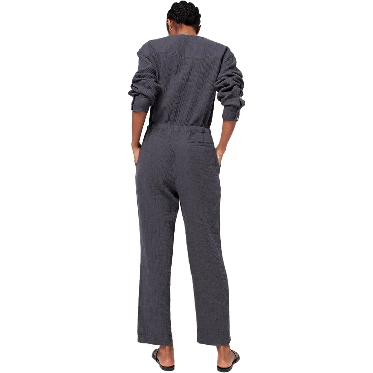 Dream Cotton Jumpsuit in Washed Black
