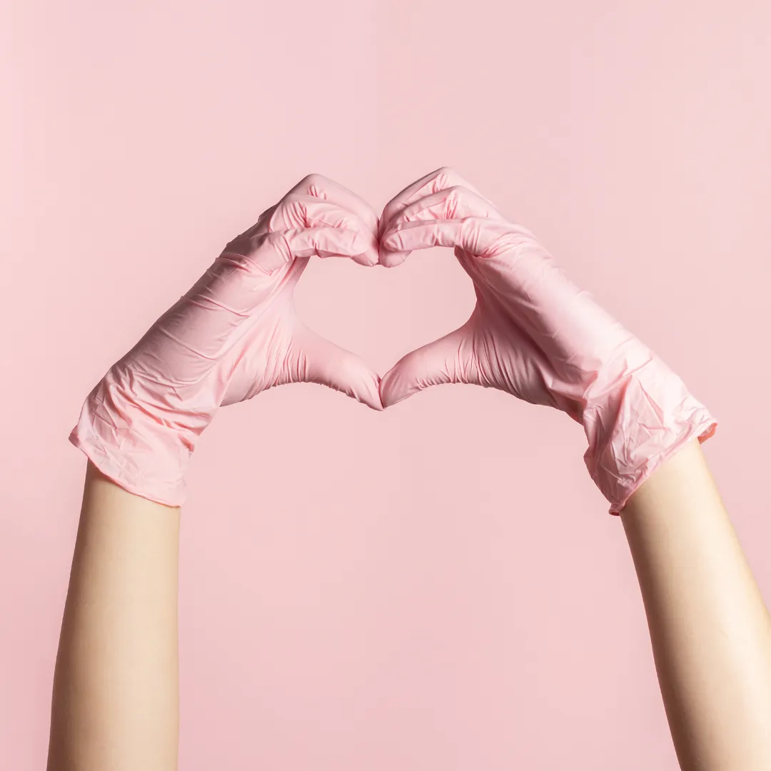 Eco Gloves SoftTouch™ BLUSH Disposable Nitrile Exam Gloves (4 mil) 100 Gloves/Box (PINK)