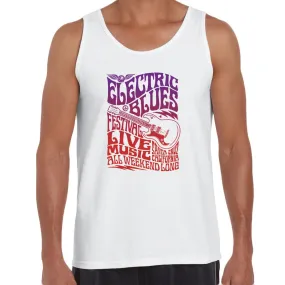 Electric Blues Live Music festival Santa Cruz California Typographygraphy Unisex Tank Top