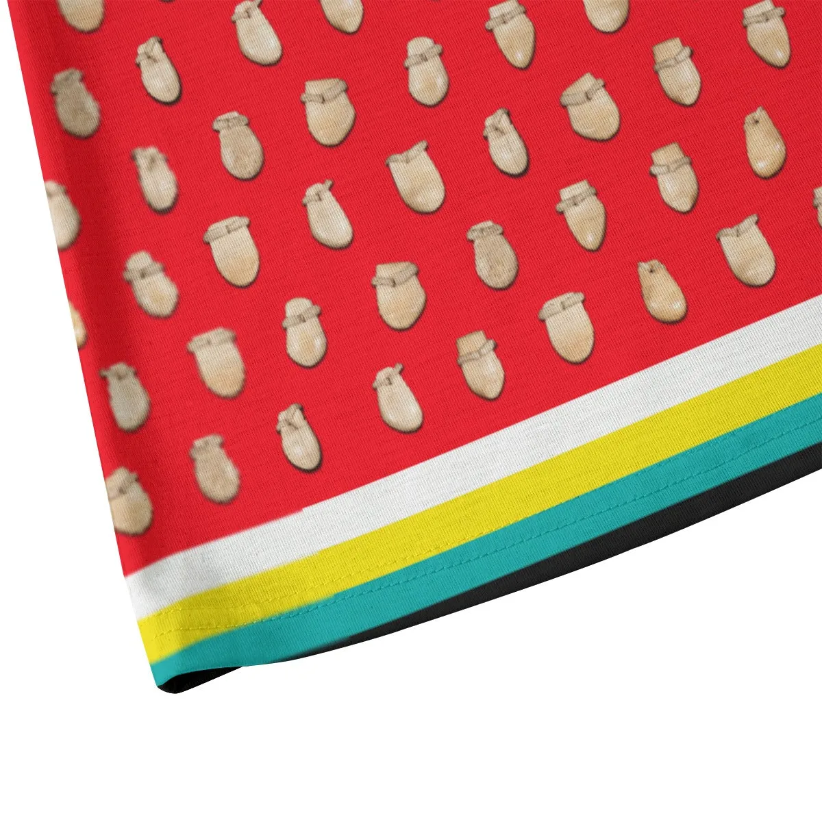 Elk Teeth on Red Eco-friendly Women's Tank Top
