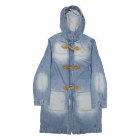 ESCADA SPORT Blanket Lined Overcoat Denim Coat Blue Womens S