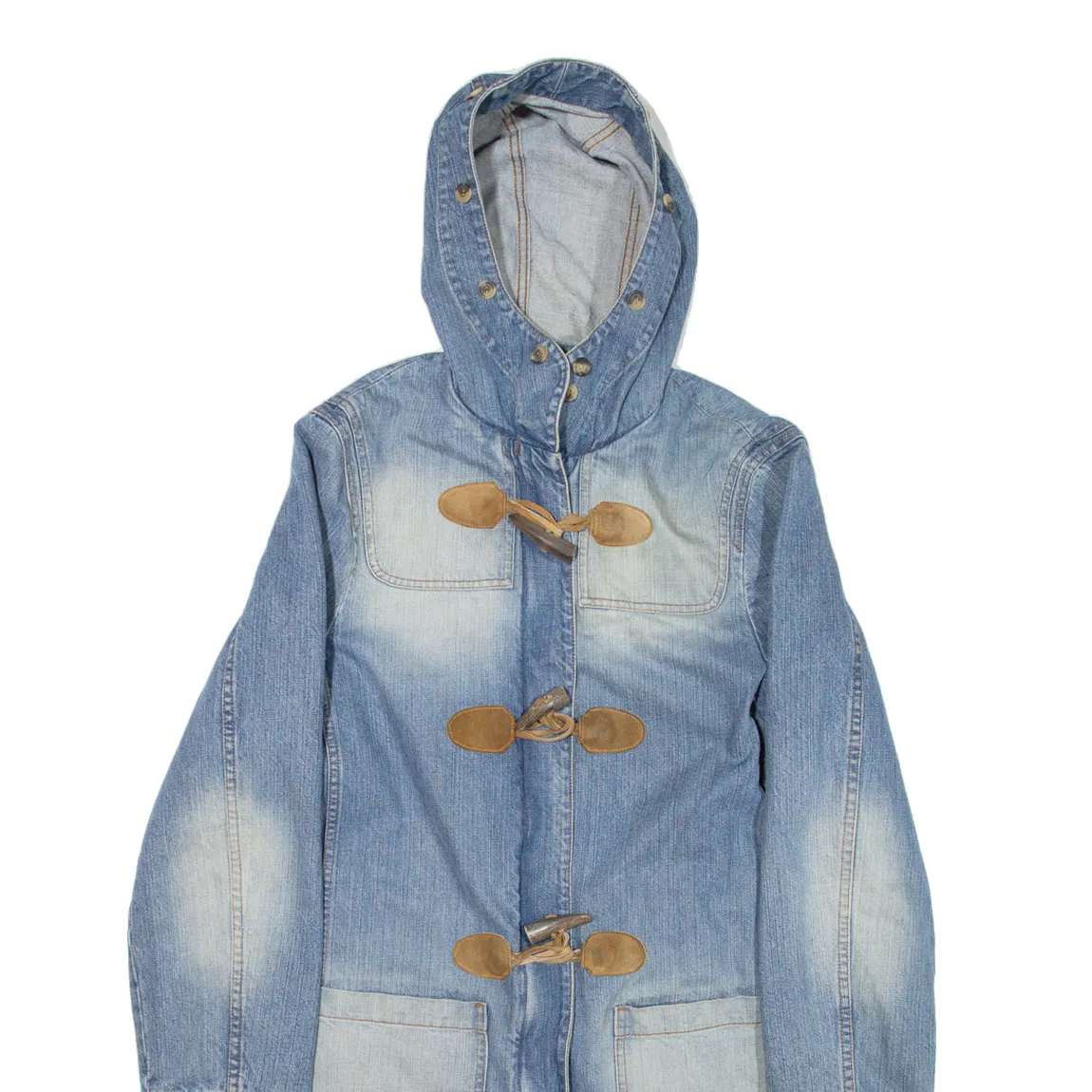 ESCADA SPORT Blanket Lined Overcoat Denim Coat Blue Womens S
