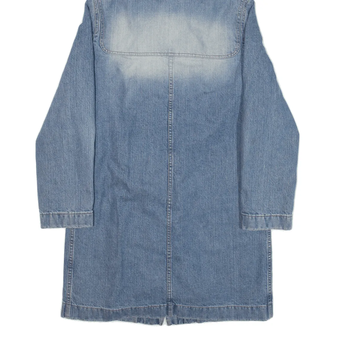 ESCADA SPORT Blanket Lined Overcoat Denim Coat Blue Womens S