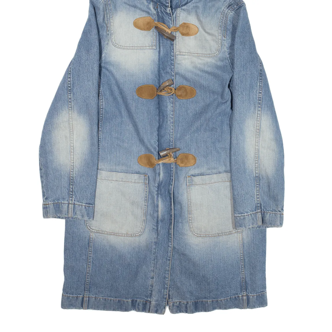 ESCADA SPORT Blanket Lined Overcoat Denim Coat Blue Womens S