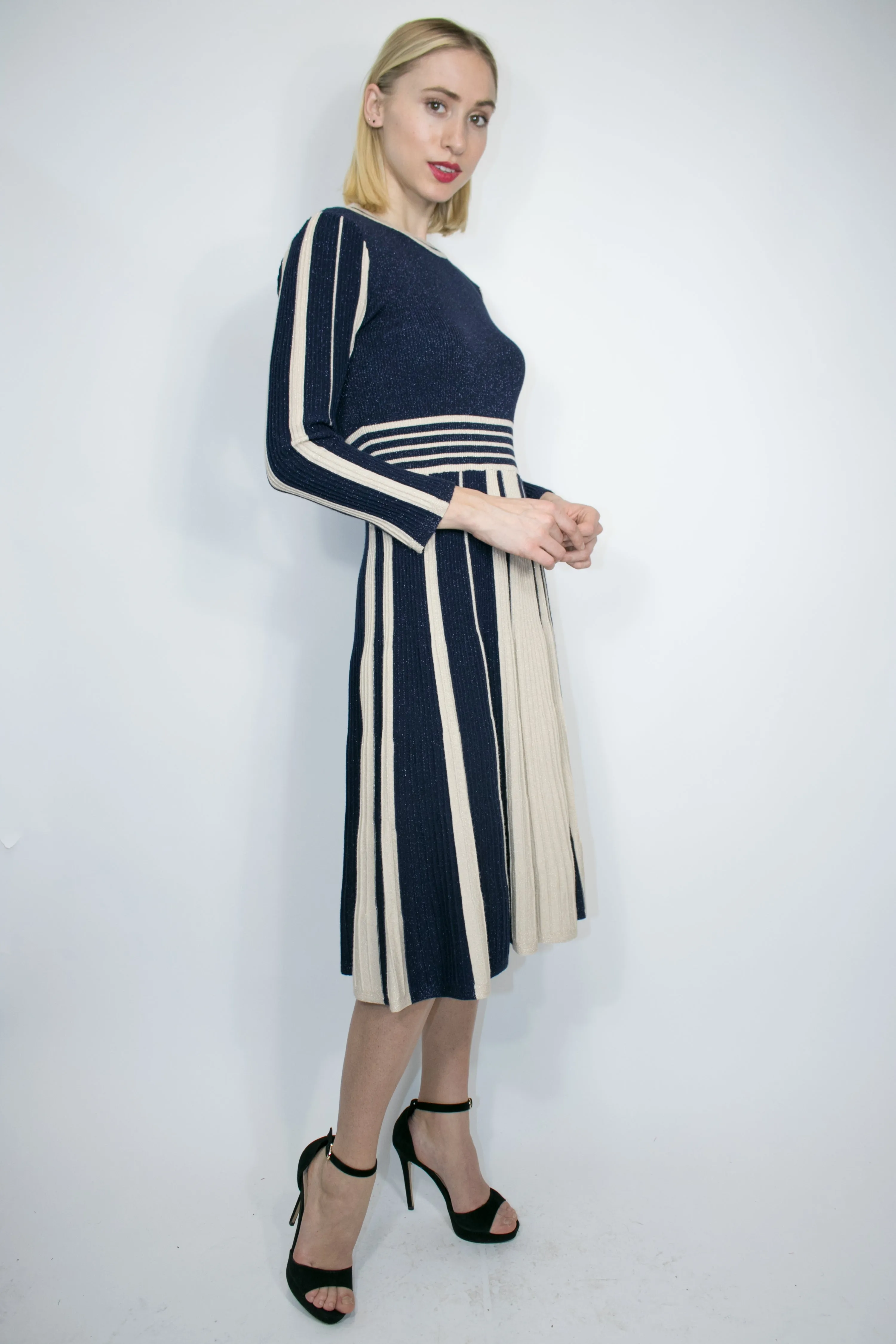 F2048 DRESS (PINK, NAVY)