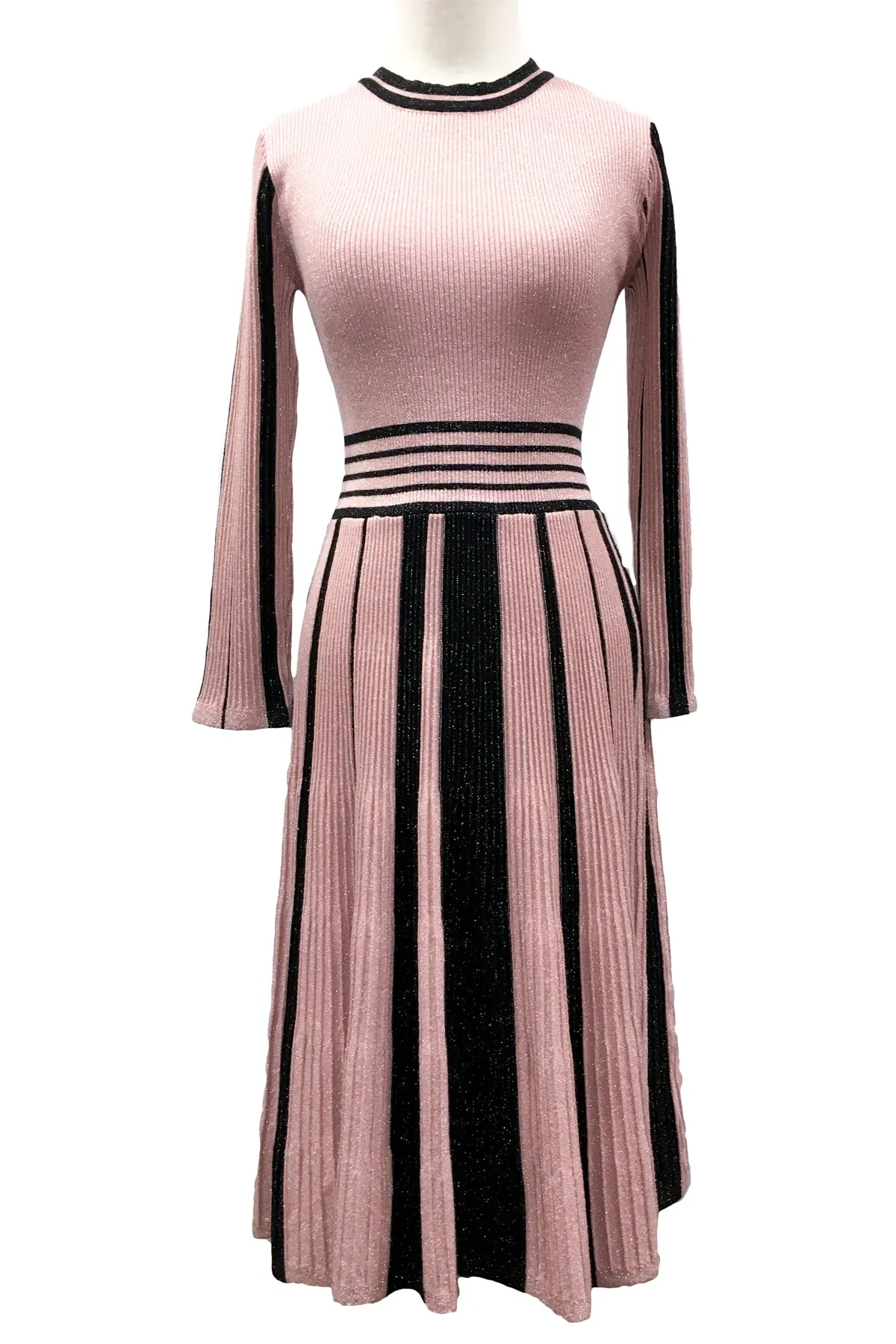 F2048 DRESS (PINK, NAVY)