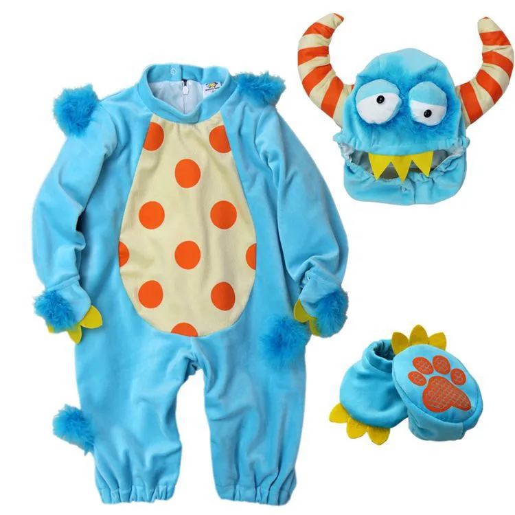 Fancydresswale baby Photography Props Blue Elves Costume Jumpsuit Halloween Cosplay Costume(6 Months -24 Months))
