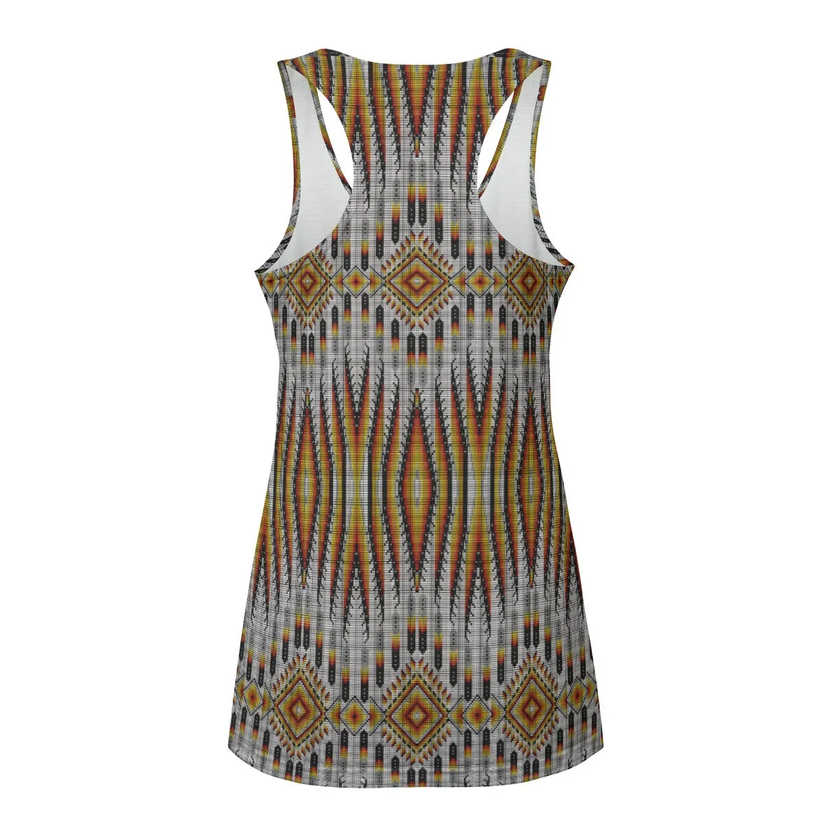 Fire Feather White Eco-friendly Women's Tank Top