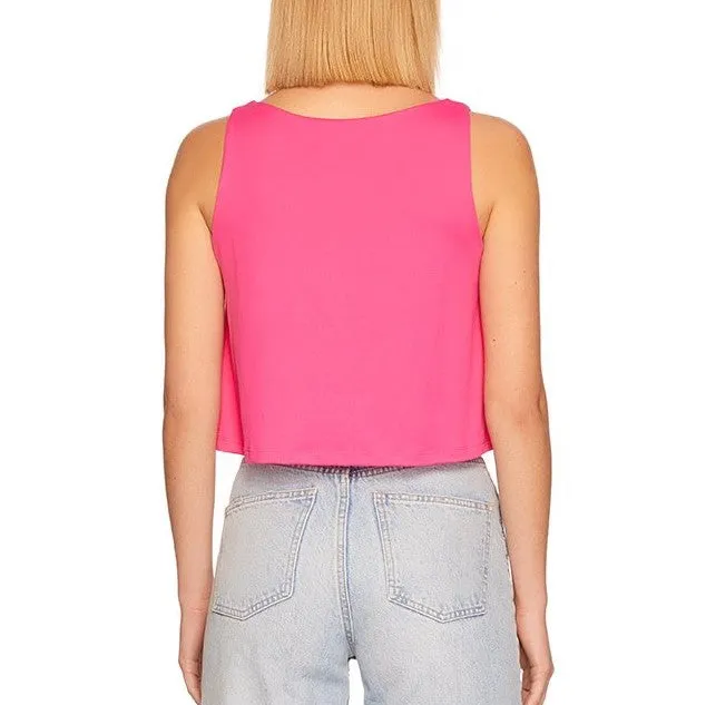 Flare Tank Top - Punch Pink.
