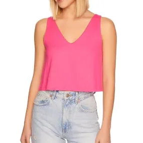 Flare Tank Top - Punch Pink.