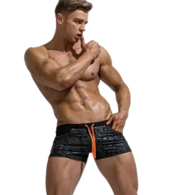 Floral Pattern Drawstring Closure Boxer