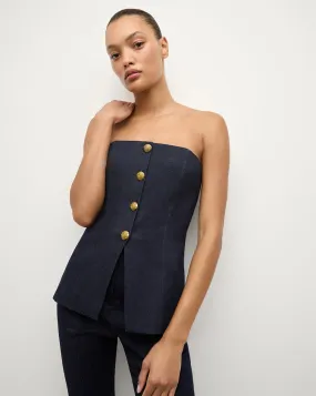 Forman Denim Bustier Top