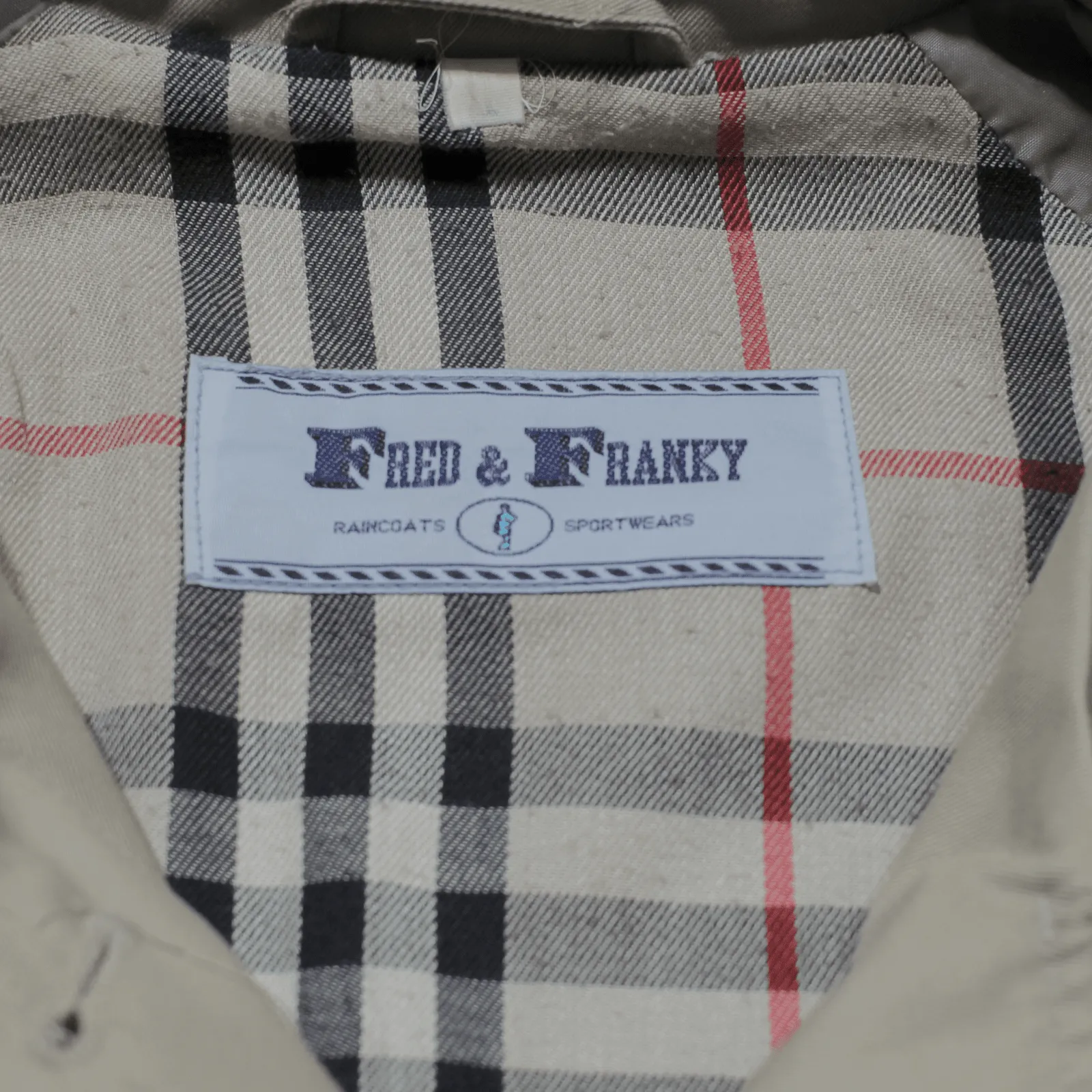 FRED & FRANKY Overcoat Coat Beige 90s Mens XL