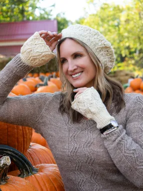 Hellebores Lace Beret and Wristlet Set <br/><small>knitting pattern</small>