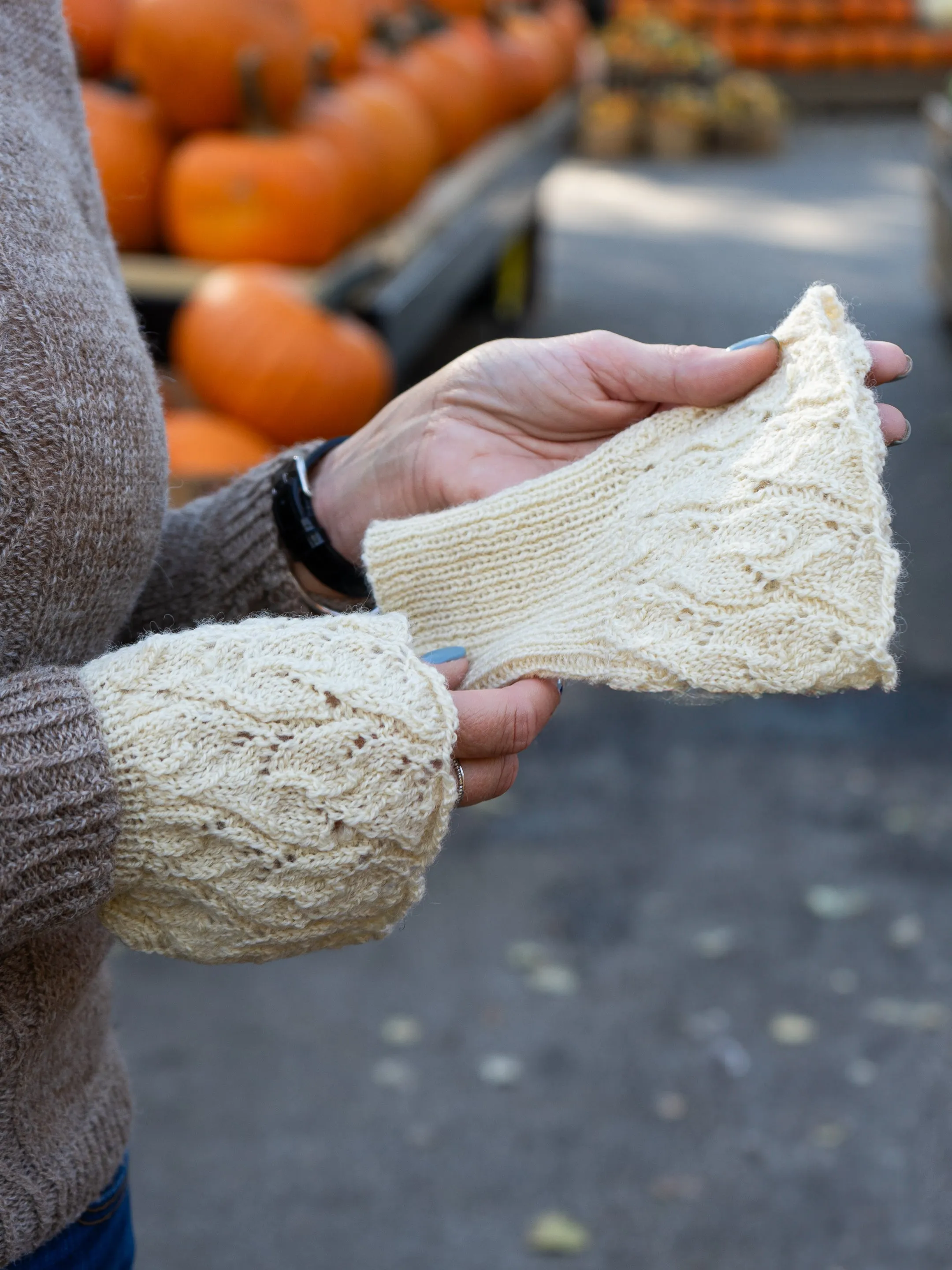 Hellebores Lace Beret and Wristlet Set <br/><small>knitting pattern</small>