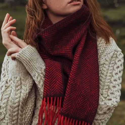 Herringbone Scarf, Cashmere Socks and Pottery Robin Mug