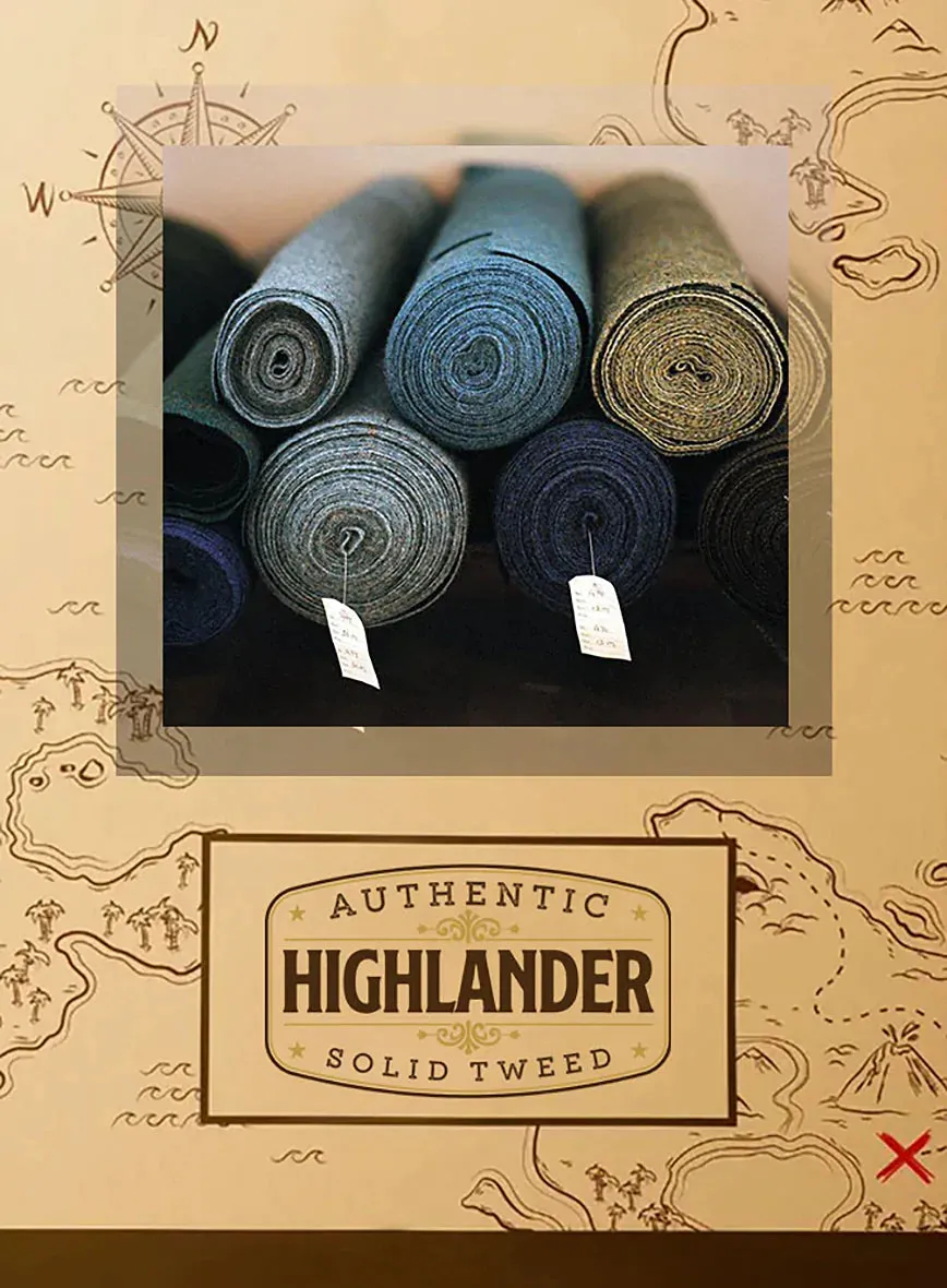 Highlander Heavy Paris Green Tweed GQ Overcoat