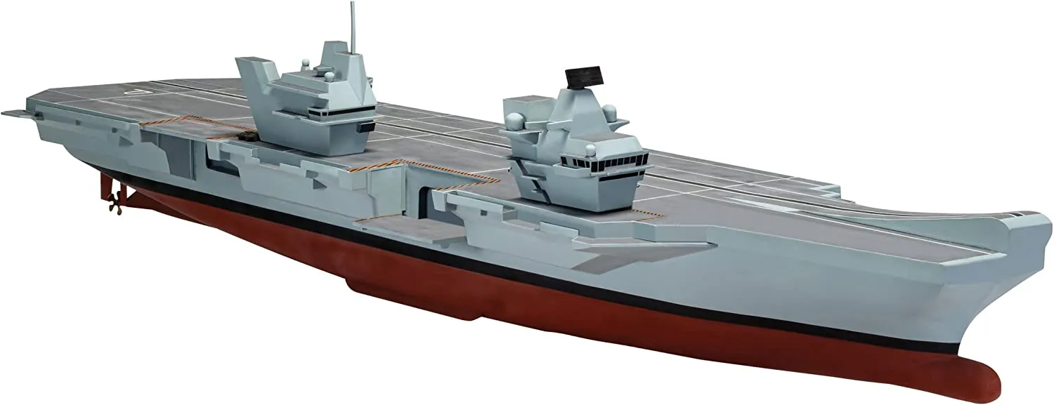 HMS Prince Of Wales Queen Elizabeth Class Aircraft Carrier Ship Model Assembled