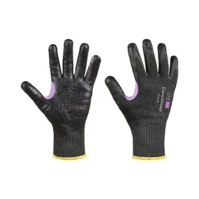 Honeywell 28-0910B/10XL CoreShield Smooth Nitrile Coating Cut Resistant Gloves With HPPE/Kevlar/Alloy Black Liner, Black, X-Large, Bag of 10