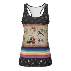 Horses Running Black Sky Eco-friendly Women's Tank Top