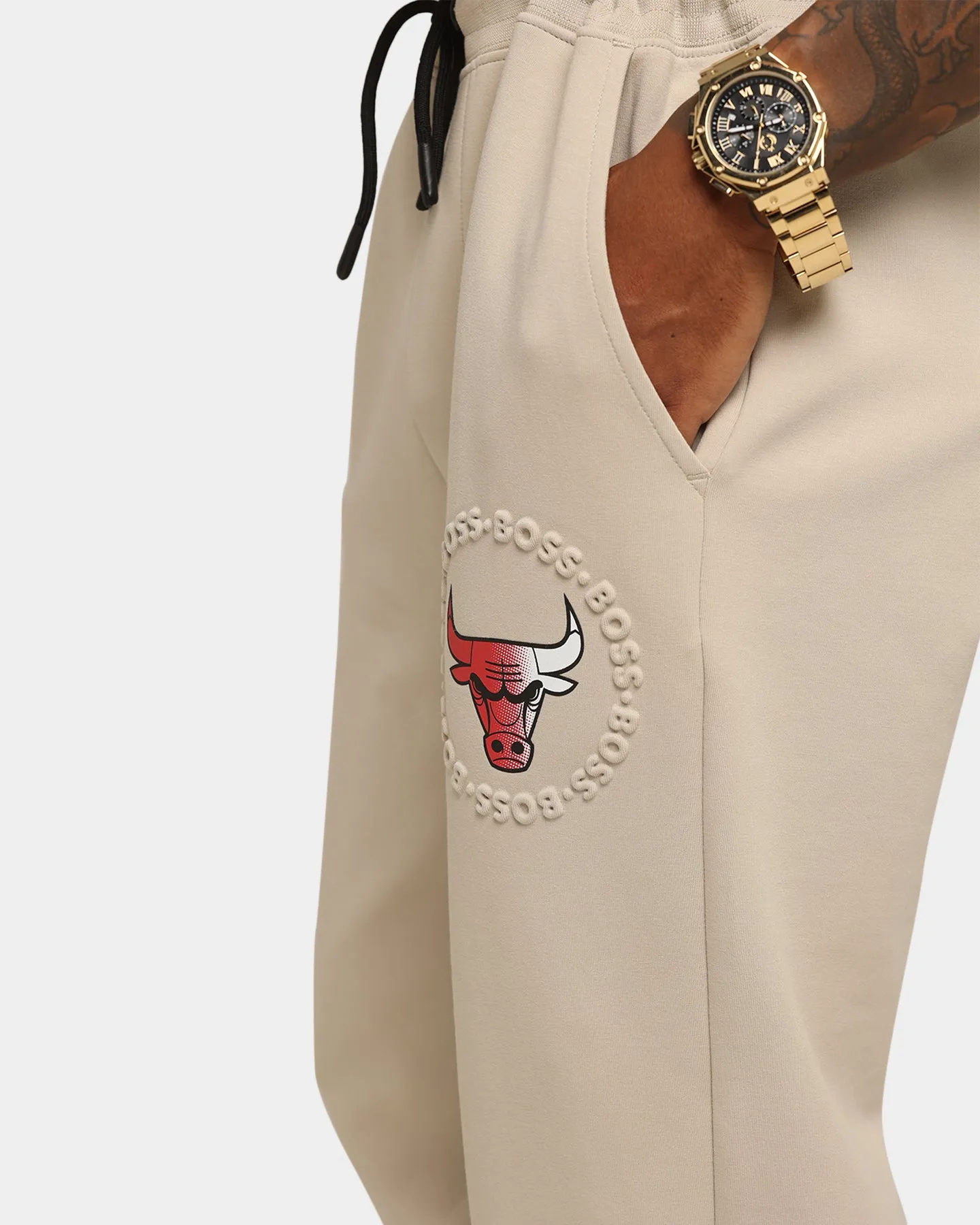Hugo Boss X NBA Chicago Bulls Basic Joggers Light Beige