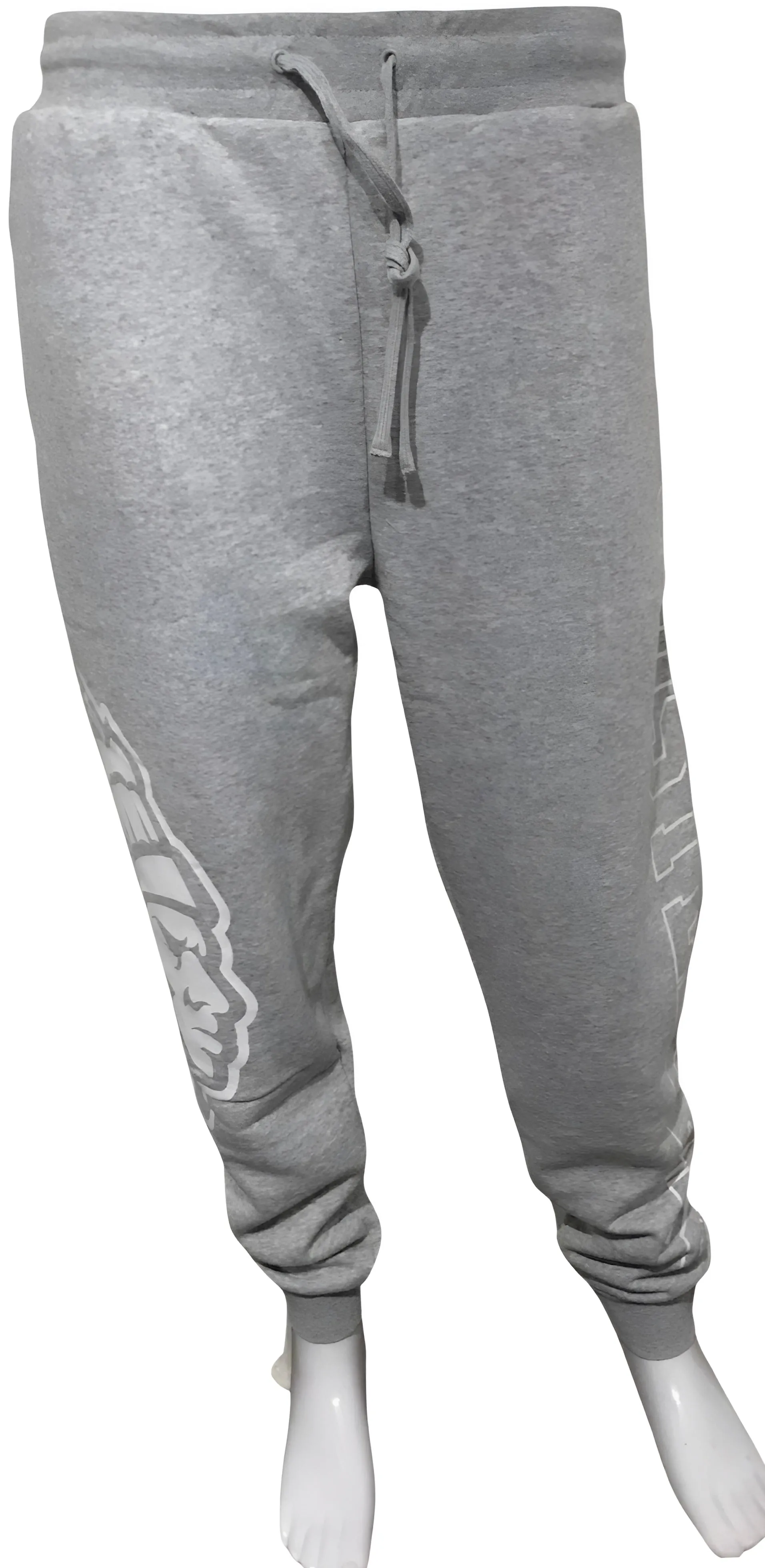 ^HUSTLE GANG^ (GREY) ~COLLEGIATE~ KNIT JOGGER SWEATPANTS