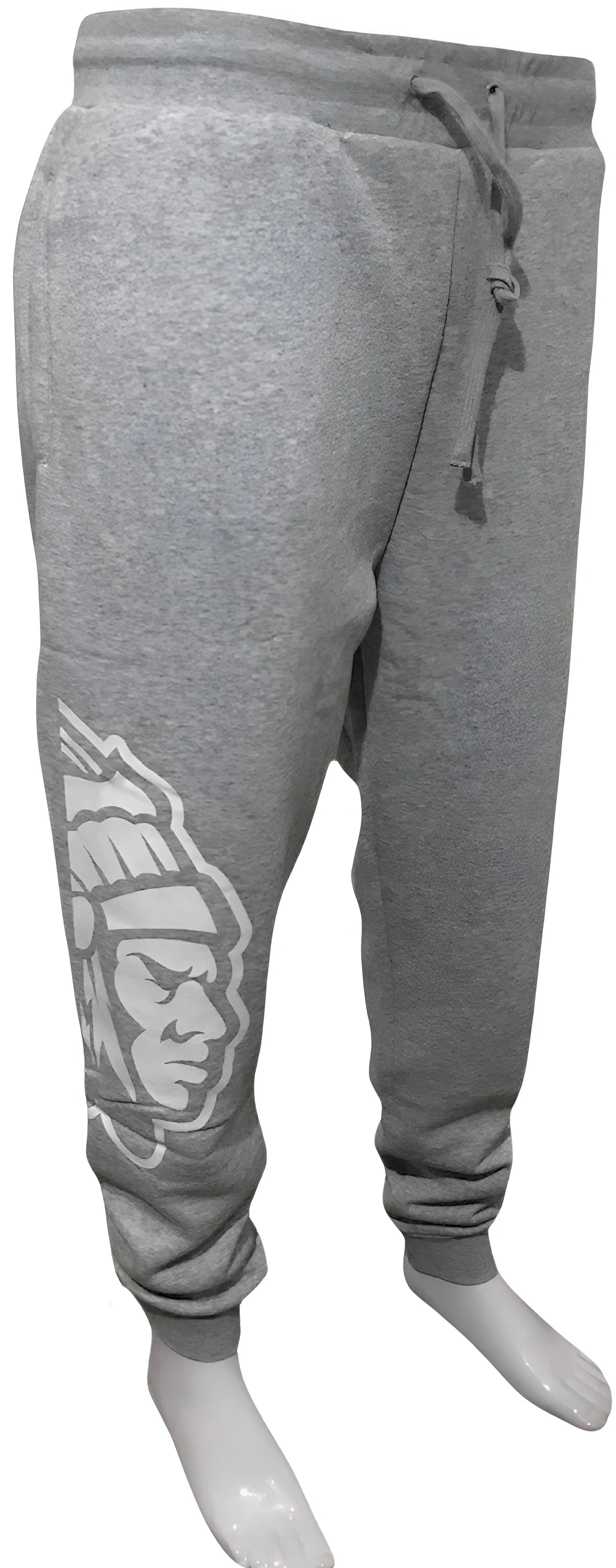 ^HUSTLE GANG^ (GREY) ~COLLEGIATE~ KNIT JOGGER SWEATPANTS