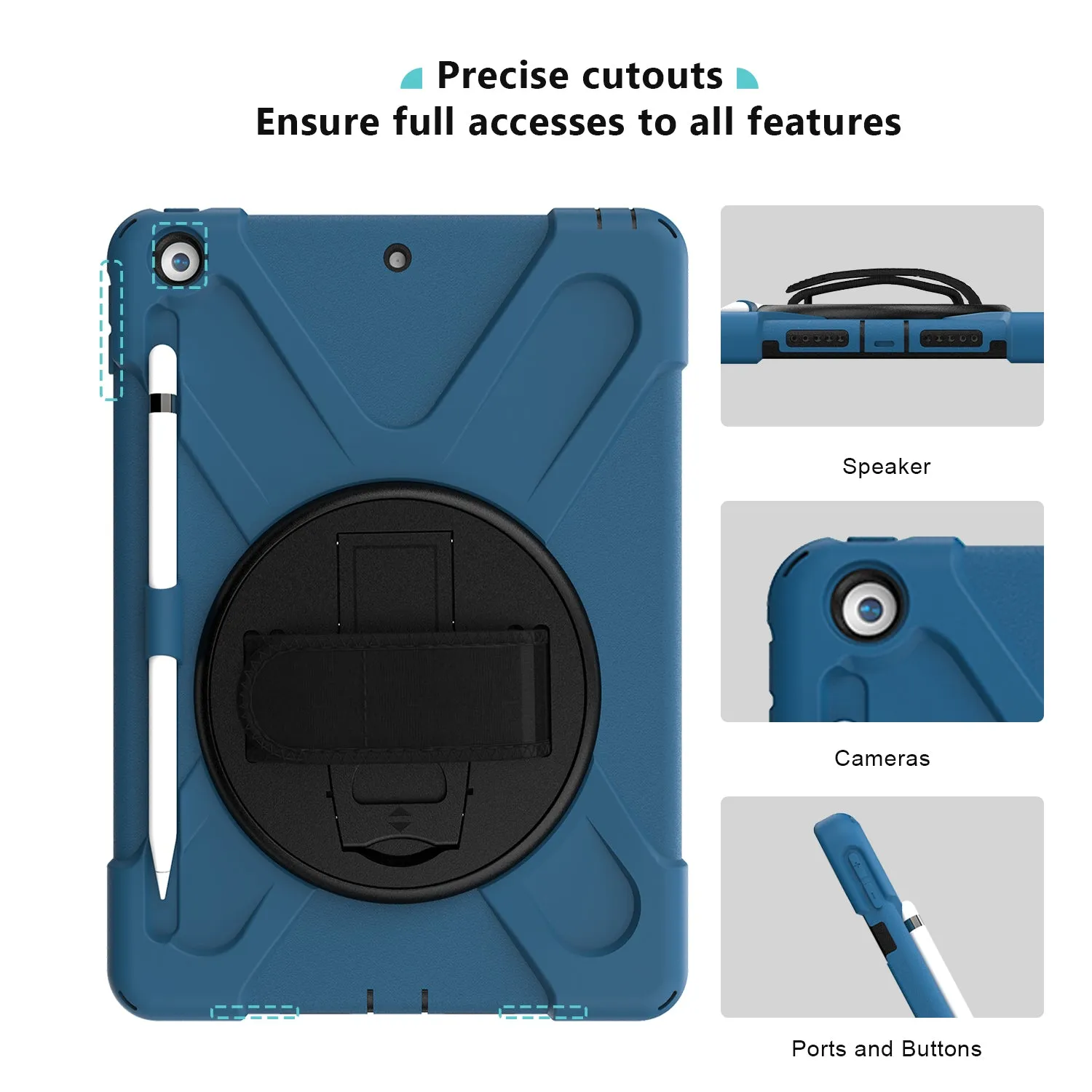 iPad 10.2" 7th/ 8th/9th Gen Heavy Duty Case with Shoulder Strap