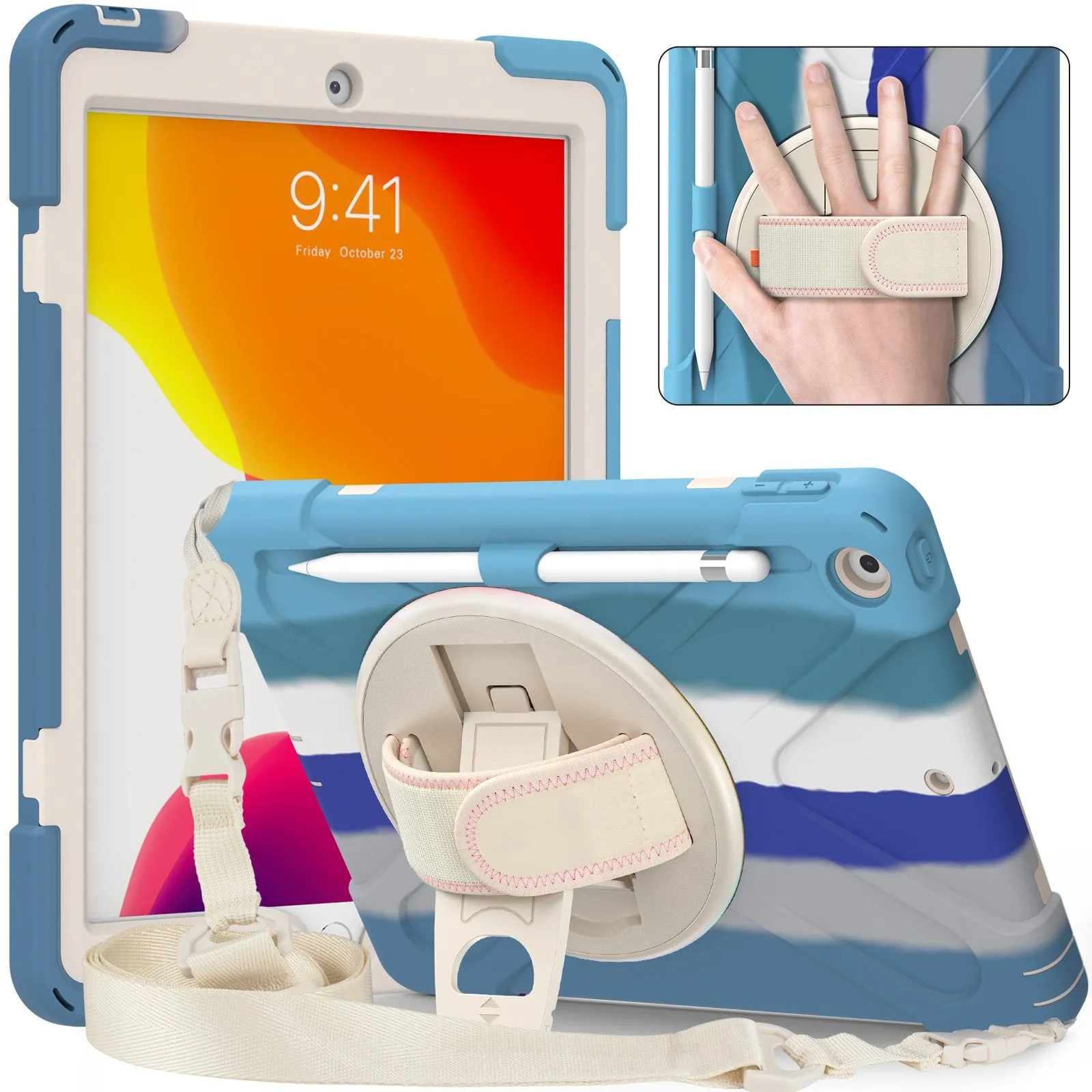 iPad 10.2" 7th/ 8th/9th Gen Heavy Duty Case with Shoulder Strap