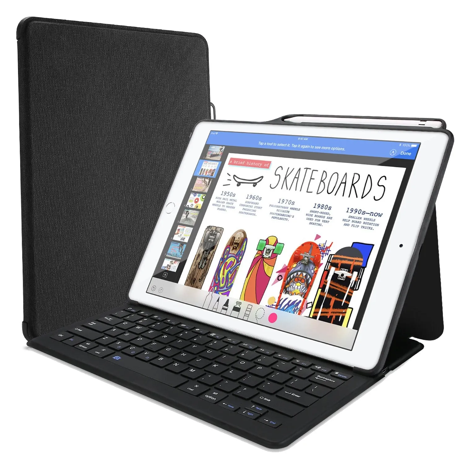 iPad Air 3rd Gen 10.5"/ iPad Pro 10.5" Lightweight Case with Wireless Keyboard | ProCase
