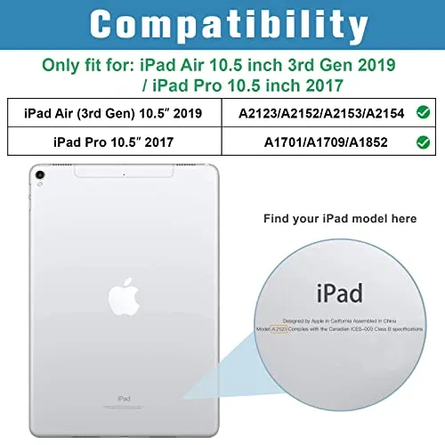 iPad Air 3rd Gen 10.5"/ iPad Pro 10.5" Lightweight Case with Wireless Keyboard | ProCase