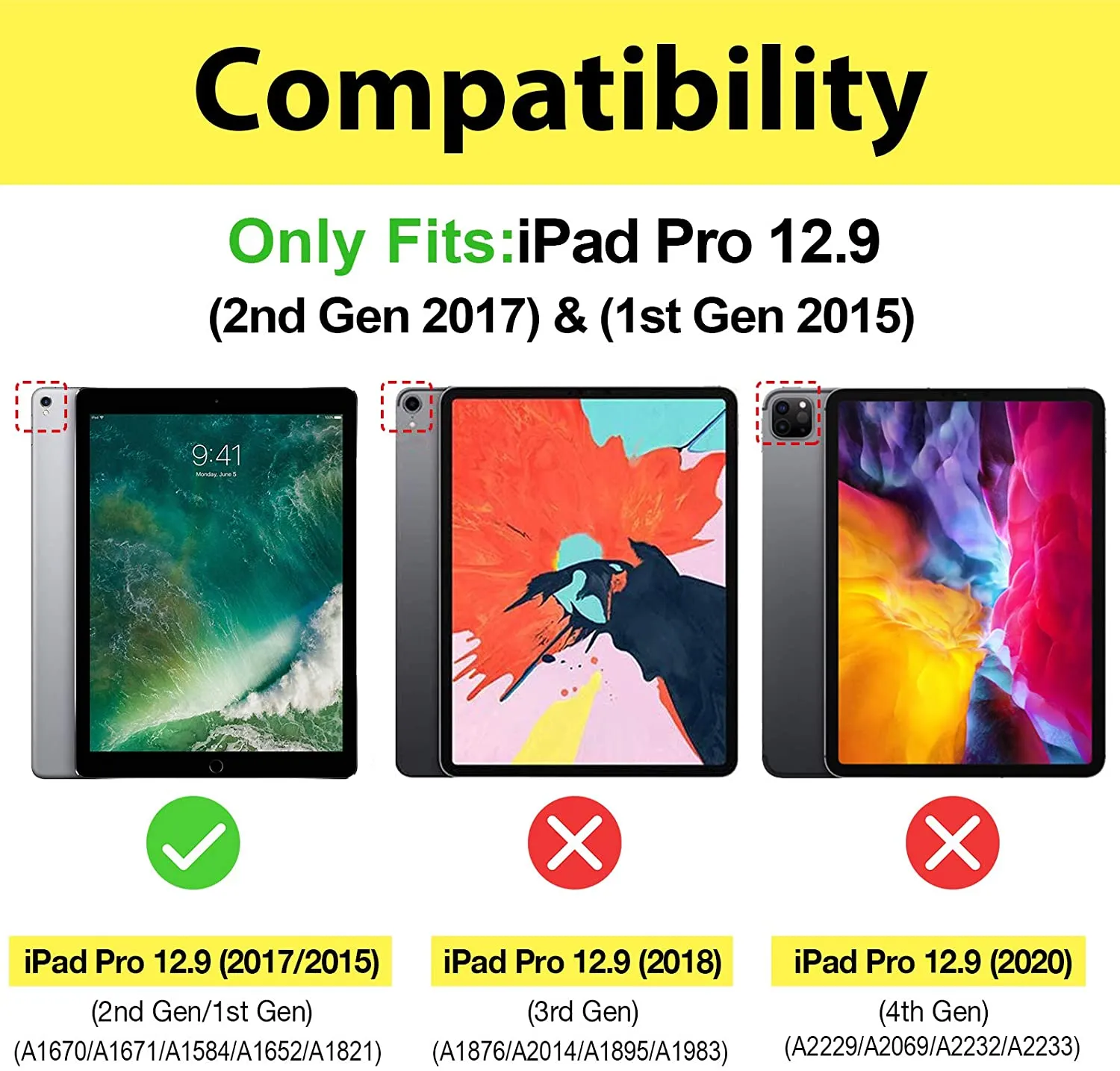 iPad Pro 12.9" (1st Gen/2nd Gen) Keyboard Case with Apple Pencil Holder | ProCase