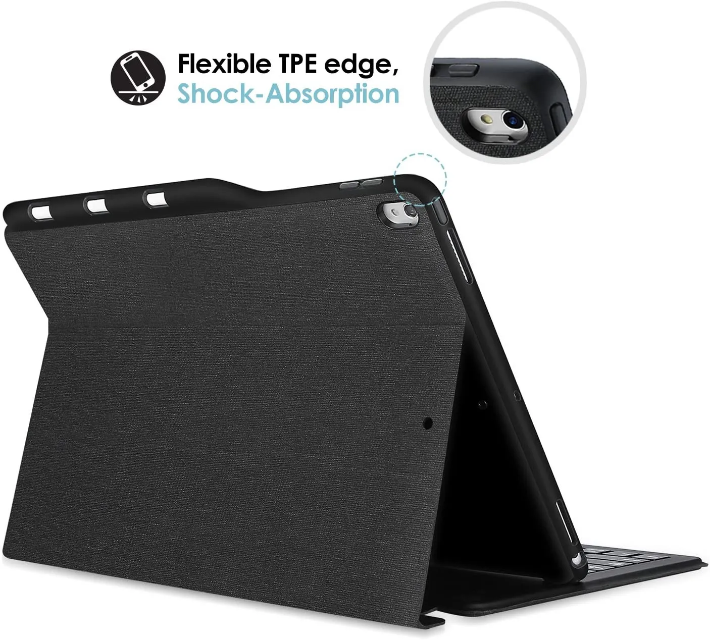 iPad Pro 12.9" (1st Gen/2nd Gen) Keyboard Case with Apple Pencil Holder | ProCase