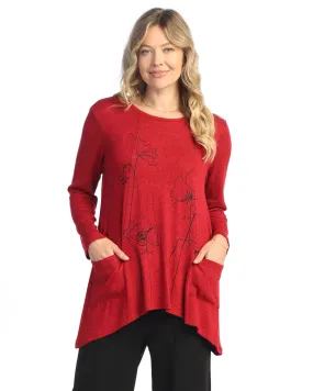 Jess & Jane GB3-2033 Red Sketch Tunic