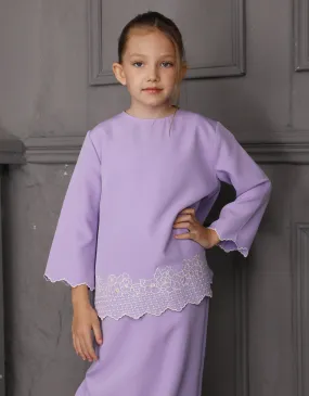 KIDS BAJU KURUNG KEDAH AGNES (LILAC)