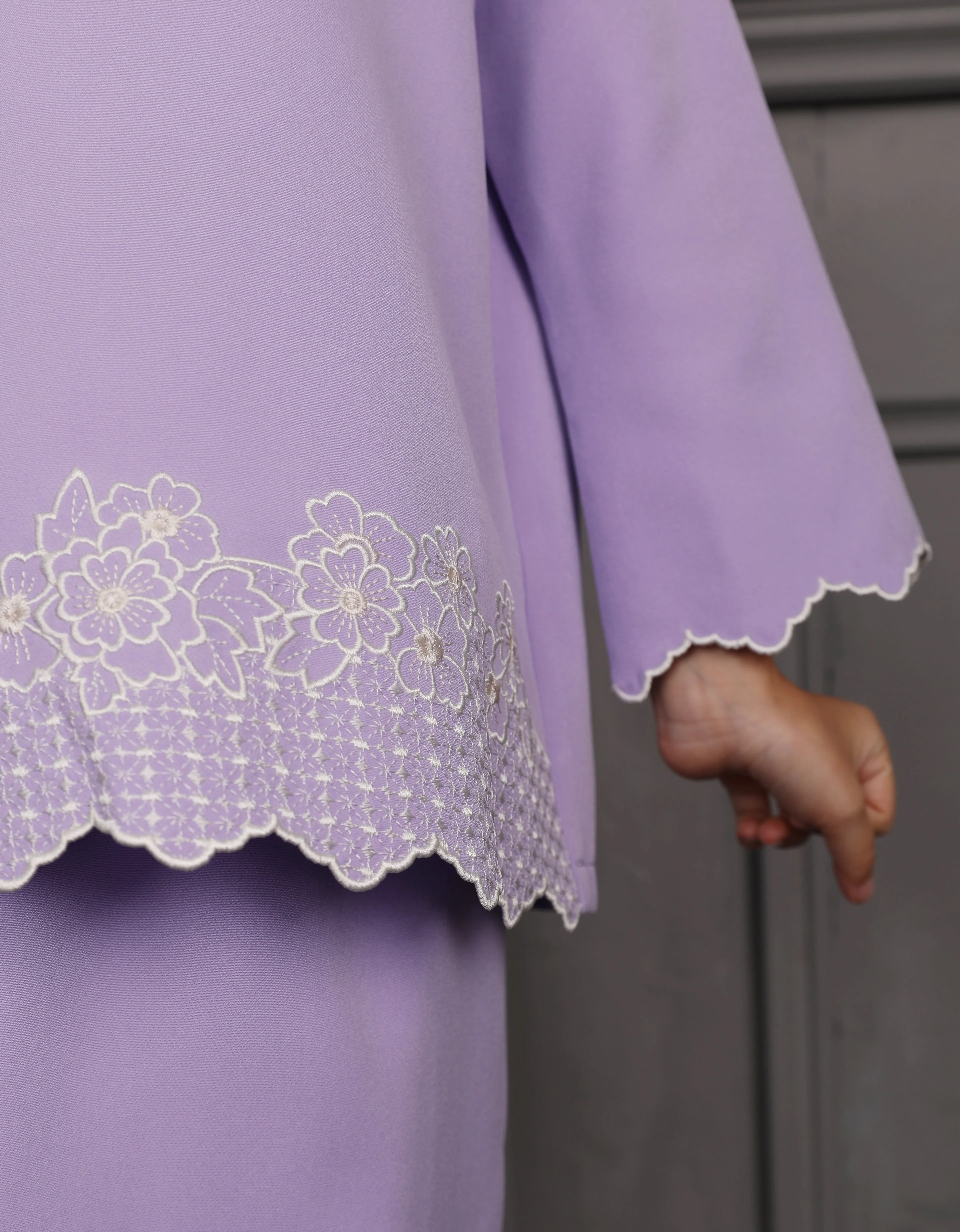 KIDS BAJU KURUNG KEDAH AGNES (LILAC)