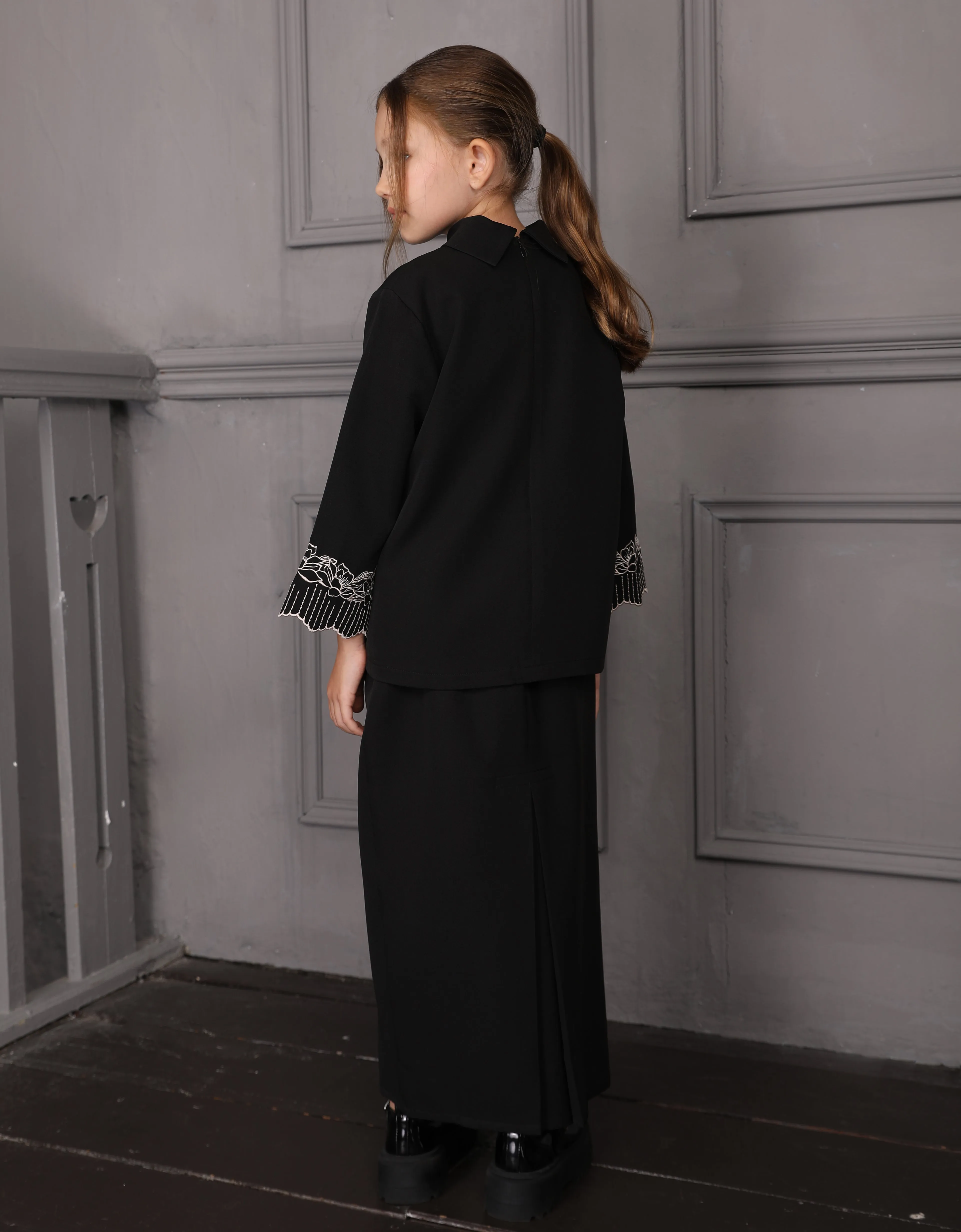 KIDS BAJU KURUNG KEDAH DOVIE (BLACK)