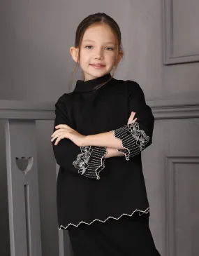 KIDS BAJU KURUNG KEDAH DOVIE (BLACK)