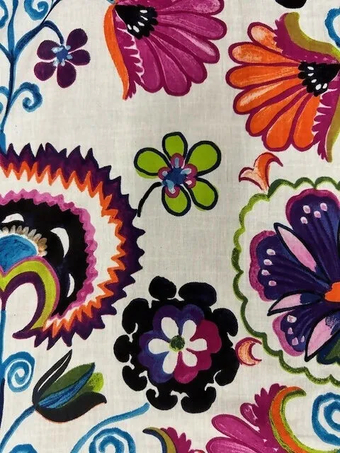 KikiSol White Kerala Tunic w/ Orange Trim Sides
